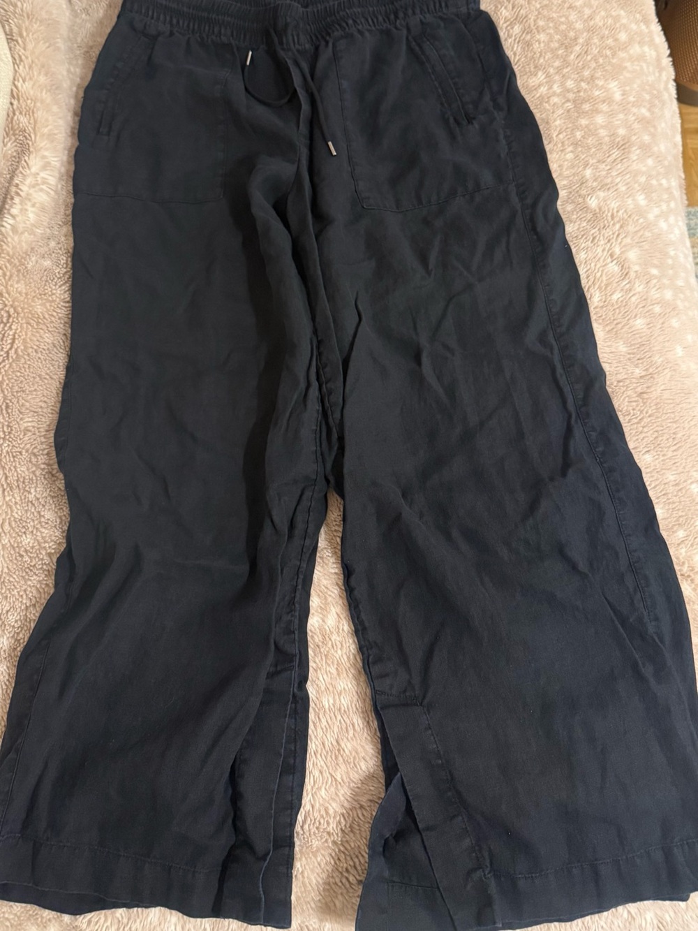 Athleta Retreat Linen High Rise Wide Leg Pant